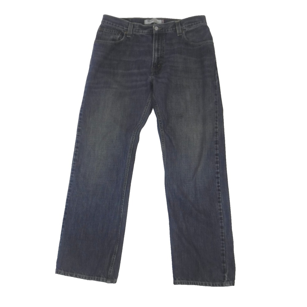 Levis Jeans Mens 36X31 Dark Blue Denim Pants 557 Relaxed Boot Western Cowboy Y2K